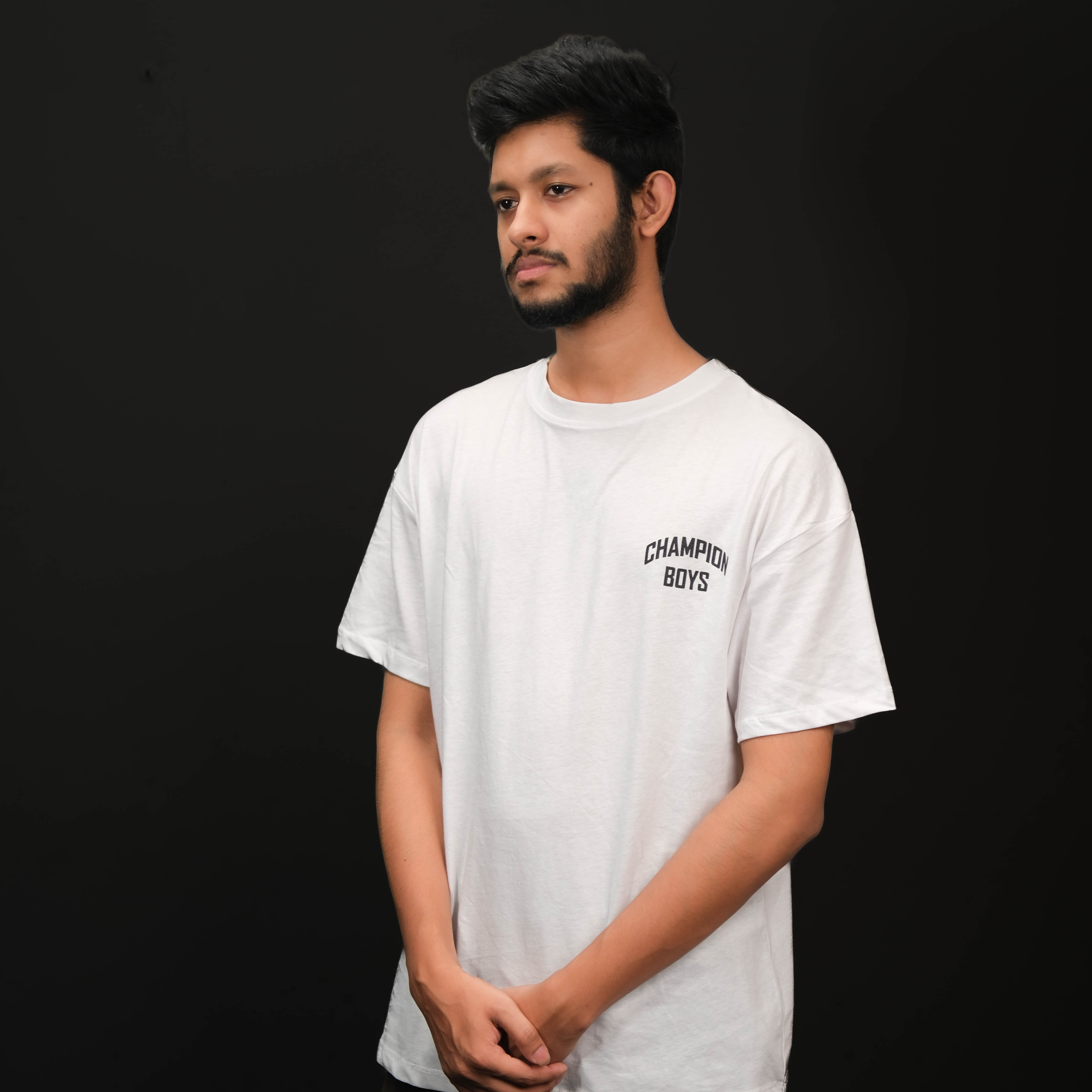 Drop Shoulder T-Shirt ( White)